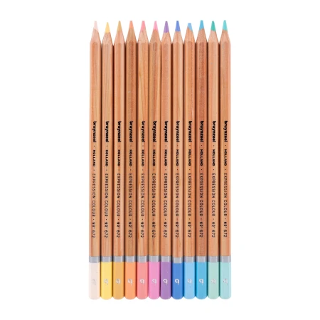 Набор цветных карандашей BRUYNZEEL Expression Colour Pastel 12 цветов в мет. коробке RT60312112