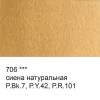 Краска акварель VISTA-ARTISTA Studio кювета 2.5 мл 1 шт 706 сиена натуральная VAW-706