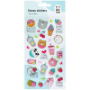 Наклейки гелевые MESHU "Cute sweets" 10 x 22 см, 31 накл, инд. уп., европодвес RE-MS_42772