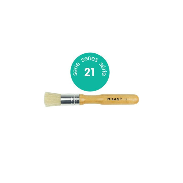 Кисть щетина трафаретная MILAN "21" короткая ручка ML-80316