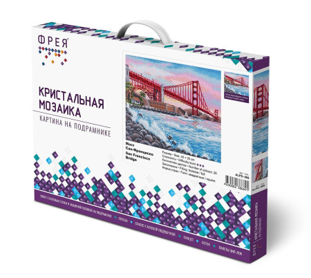 Кристальная (алмазная) мозаика ФРЕЯ на подрамнике "Мост Сан-Франциско" 40 х 30 см ALPD-068