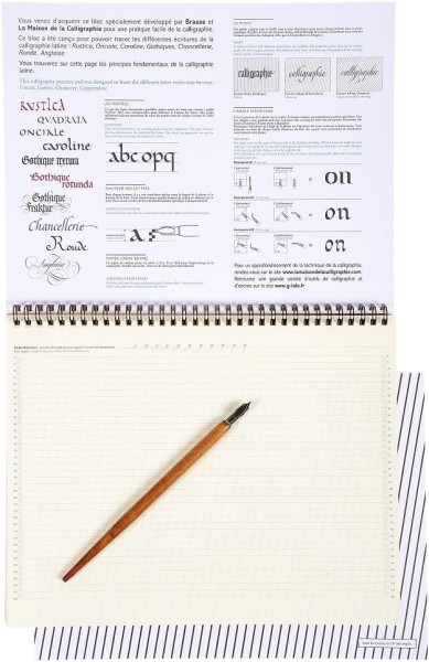 Альбом-тренажер для каллиграфии BRAUSE Calligraphy Practice Pad A4 85 г/м2 50 л, на гребне RH-96450B