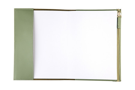 Блокнот-клатч для записей Стихия 80 г/м2, 14.2 x 20.5 см, 80 л, мягкая обложка, оливковый NP-ST04041