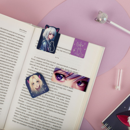 Закладки магнитные для книг 4 шт MESHU "Neko" RE-MS_55149