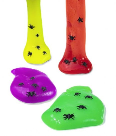 Слайм Slime "Слаймонстр" желтый + фигурки насекомых, 200 г AS-SM200-03