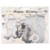 Гирлянда Happy Birthday (курсив), серебро 500 см SF-521177