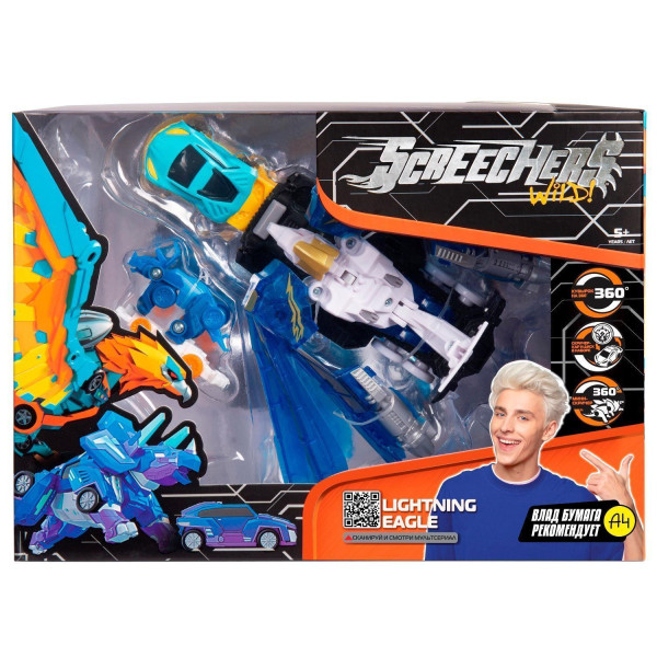 Дикие Скричеры. Игровой набор Лайтнинг Игл L3. ТМ Screechers Wild ROS-39866