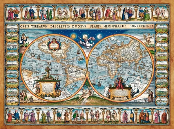 Пазл Castorland 2000 MAP OF THE WORLD, 1639 C-200733