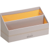 Лоток для писем RHODIARAMA 25 x 10 x 14 см, 2 отделения, экокожа, серебро RH-318841C