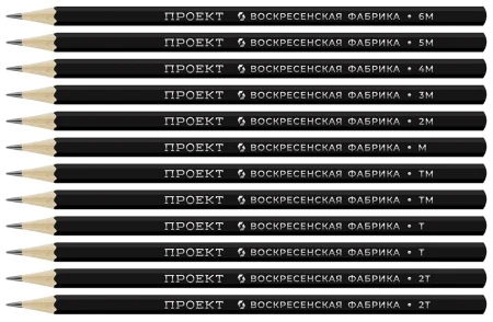 Карандаш графитный ВКФ "Проект" заточенный 1 шт