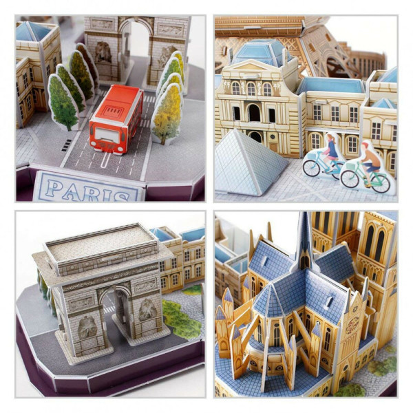 3D пазл CubicFun Серия "CityLine" Париж, 114 деталей UT-MC254h