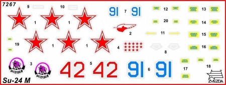 Сборная модель: Самолет "Су-24М", З-7267