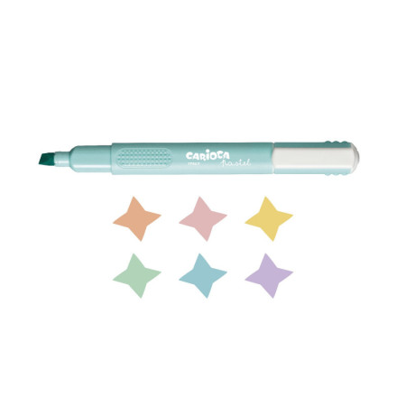 Набор текстовыделителей Carioca "Pastel" 6 пастельных цвета 1-5 мм ассорти RE-43033