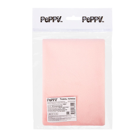 Ткань для игрушек PEPPY Плюш PEV 48 x 48 см 273 ± 5 г/м2 100% полиэстер 30 св.розовый/lt.pink PEV-30