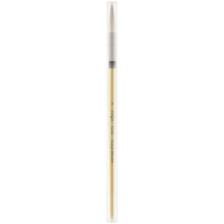 Кисть художественная синтетика ГАММА "Gold Brush" круглая №6 французское крепление, короткая ручка RE-1000006