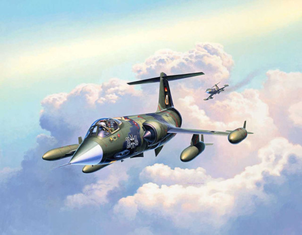 Сборная модель: REVELL Истребитель-бомбардировщик F-104G Starfighter 1:72, подарочный набор UT-63904