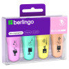 Набор текстовыделителей Berlingo "Textline HP100" мини, 4 пастельных цвета 1-5 мм RE-T1520