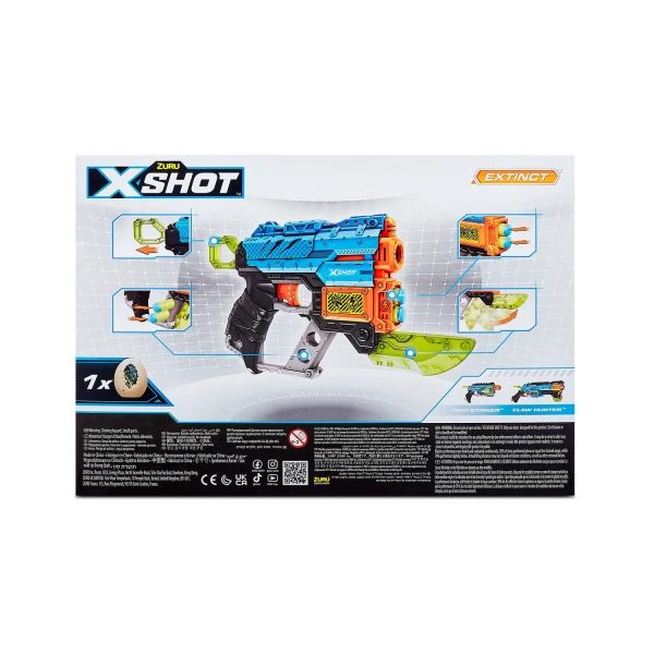 Игровой набор ZURU X-Shot DINO ATTACK (бластер, 8 снарядов) ROS-44143