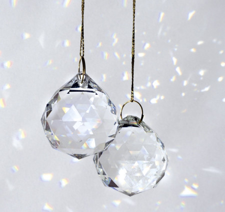 Набор для творчества Ловец снов FOLIA Sun Catcher Crystal Trio, 3 стеклянных кристалла (2,3,4 см), золотистая нить 16 м FL-23849