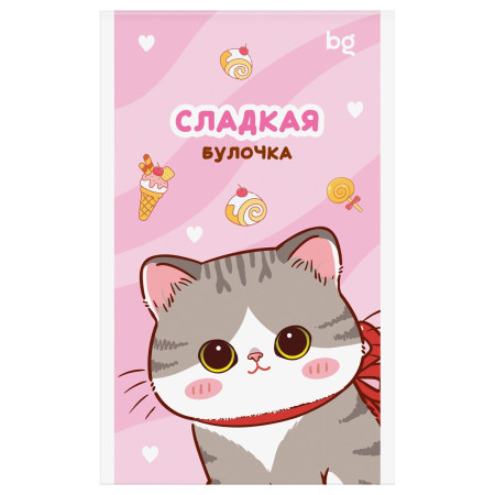 Блокнот А6 32л. BG "Сладкие булочки", блестки, на скрепке RE-Б6ск32_бл_09426