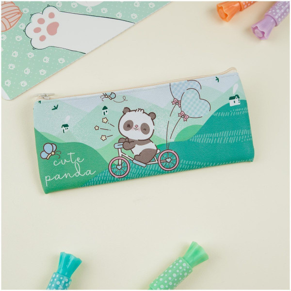 Пенал мягкий MESHU "Cute Panda" 200 x 100 мм, искусственная кожа RE-MS_49473