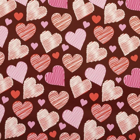 Бумага упаковочная мелованная 70 х 100 см "Love Story", ассорти S-591916