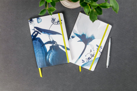 Блокнот CLAIREFONTAINE Inkebana A5 90 г/м2 64 л, в линейку, мягк.обл., на резинке, ассорти RH-115931C