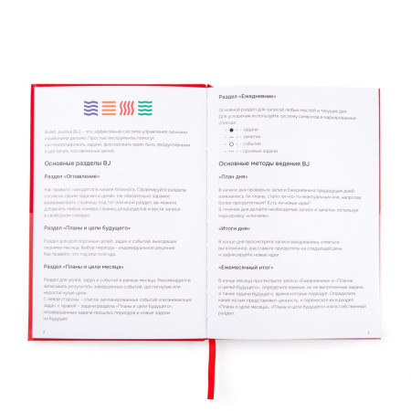 Блокнот для записей Стихия Bullet Journal 100 г/м2, 14 x 20 см, 80 л, жесткая обложка, красный NP-ST04058