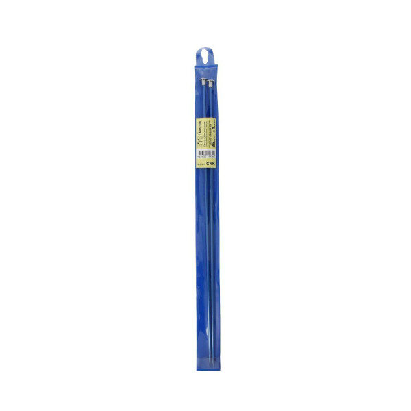 Спицы прямые цветные GAMMA алюминий d 4.0 мм 35 см 2 шт синий CNK-40-B