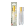 Ручка гелевая SAKURA Gelly Roll Retractable, набор 3 цвета (золото, серебро, белый), средний наконечник 0.8 мм, выдвижной корпус RTPXGBRAMIX3A