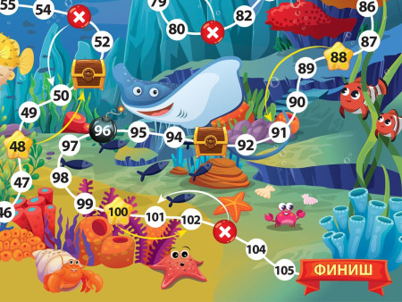 Настольная игра: Десятое Королевство Ходилка "В океане" KOR-04746