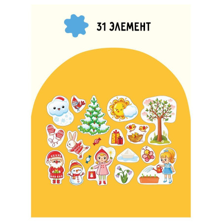 Игра развивающая на магнитах ТРИ СОВЫ "Времена года" 31 эл. RE-МИ_48716