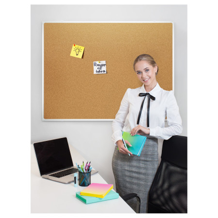 Доска пробковая OfficeSpace 90 x 120 см алюминиевая рамка RE-343751