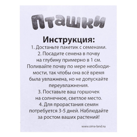 Набор для опытов ЭВРИКИ "Пташки, выращиваем травку" фиолетовая SL-04639 SIM-5155390
