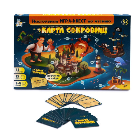 Настольная игра: Десятое королевство "Карта Сокровищ. Квест по чтению" KOR-02915