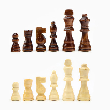 Шахматные фигуры, дерево, король h-8 см, пешка h-4 см SIM-536157