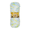 Пряжа ADELIA Baby Mimi 100% полиэстер 1 x 100 г 80 ± 4 м №06 белый-св.голубой-голубой-салатовый ADE-BM-06
