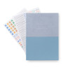 Блокнот для записей Стихия Bullet Journal 100 г/м2, 14 x 20 см, 80 л, жесткая обложка, серо-голубой NP-ST04055