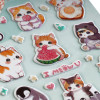 Наклейки объемные MESHU "I meow you" 10 x 23 см, с блестками RE-MS_66572