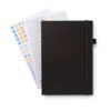 Блокнот для записей Стихия Bullet Journal 100 г/м2, 14 x 20 см, 80 л, жесткая обложка, черный NP-ST04053