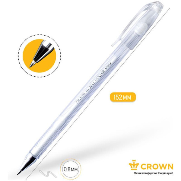 Набор гелевых ручек Crown "Hi-Jell Pastel" 7 шт 7 цв 0.8 мм, блистер RE-HJR-500PSET-7
