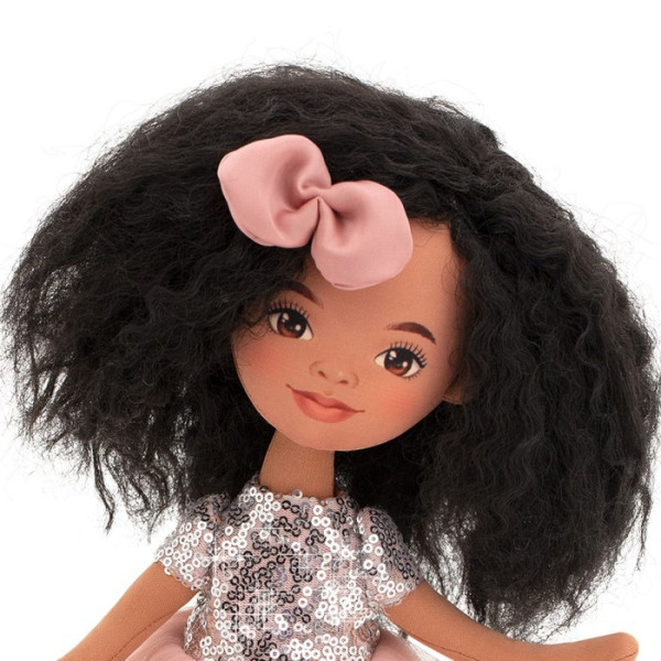 Мягкая игрушка ORANGE TOYS TINA в розовом платье с пайетками 32 см. Серия: Вечерний шик ORT-SS05-05
