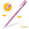 Набор гелевых ручек Crown "Glitter Metal Jell" 6 шт 6 цв 1.0 мм, с блестками, ПВХ уп., европодвес RE-MTJ-500GL/6