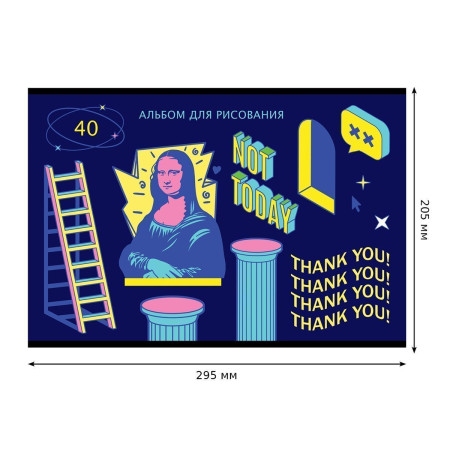 Альбом для рисования 40л. A4 BG "New art" на скрепке RE-АР4ск40_12019