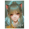 Блокнот А6 40л. MESHU "Neko" на отрывной склейке, матовая ламинация, тиснение фольгой RE-MS_54393