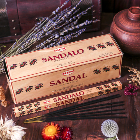 Благовония HEM "Sandal. Сандал" 8 палочек угольные SIM-1882166