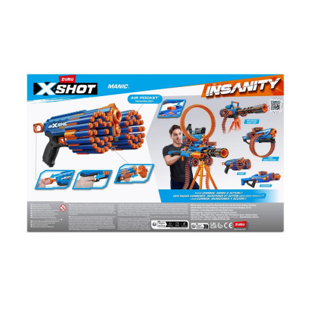 Игровой набор ZURU X-Shot INSANITY Мэник (бластер, 24 снаряда) ROS-44147