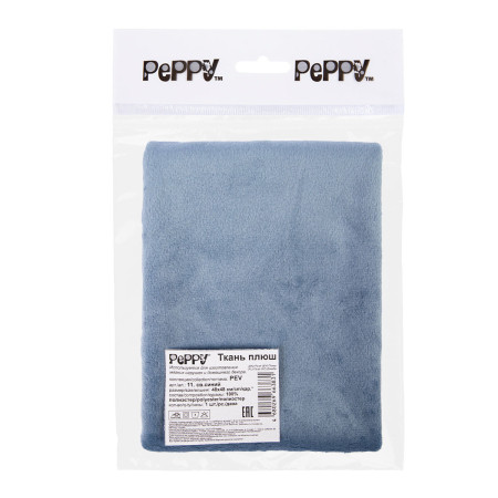 Ткань для игрушек PEPPY Плюш PEV 48 x 48 см 273 ± 5 г/м2 100% полиэстер 11. св.синий/denim PEV-11