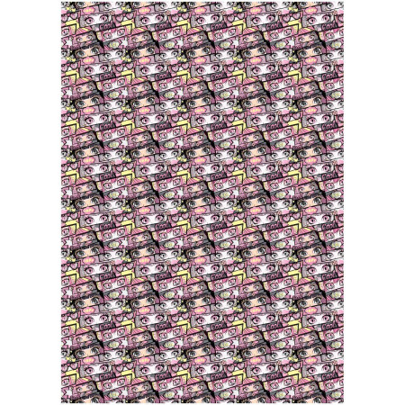 Упаковочная бумага глянцевая MESHU "Anime girl" 1л. 70 x 100 см 80 г/м2 RE-MS_53461