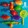 Рыбалка "Морская", удочка, 8 рыбок, сачок SIM-856823